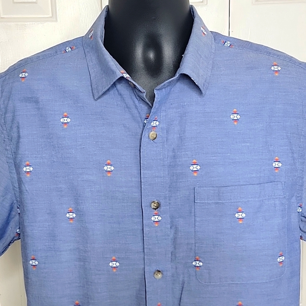 Pendleton Carson Western Chambray Shirt Short Sle… - image 2